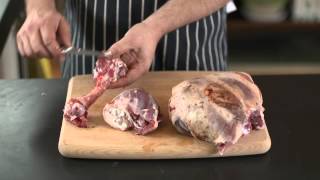 How To  bone and butterfly a leg of lamb [upl. by Aihsekram]