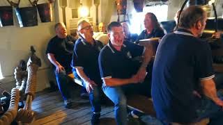 Kings Pond Shantymen sing Nelsons Blood on HMS Warrior [upl. by Pruter287]