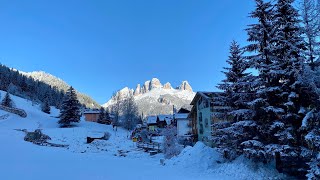 Inverno ad Alba di Canazei  Val di Fassa  Trentino [upl. by Nyllaf]