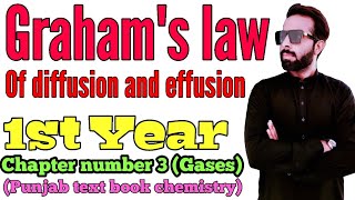 Grahams law of diffusion and effusion  Grahams law  11th class chemistry  chno3Gases [upl. by Perry]