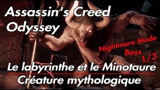 Assassins Creed Odyssey  Le Minotaure  Créature mythologique 13 Nightmare PS4 [upl. by Arateehc741]