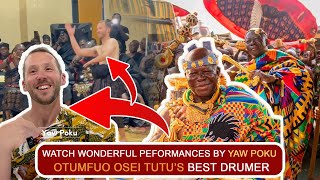 WATCH WONDERFUL PEFORMANCES BY White man YAW POKU OTUMFUO OSEI TUTU’S BEST DRUMER [upl. by Grimonia]