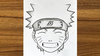 how to draw Naruto Uzumaki step by step  naruto drawing easy  How to draw anime step by step [upl. by Randa]