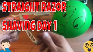 Straight Razor Shaving for Beginners Day 1 [upl. by Yuu790]