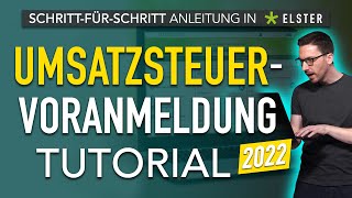 Umsatzsteuervoranmeldung ElsterTutorial Umsatzsteuervoranmeldung ✅ Elster Umsatzsteuer ausfüllen [upl. by Hogarth479]