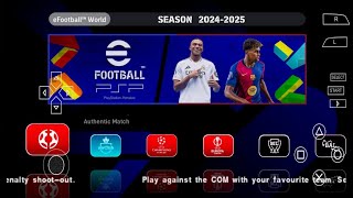 eFOOTBALL PES 2025 PPSSPP Android Update Transfers Kits 2425 Now Faces Camera PS5 Graphics HD [upl. by Assisi]