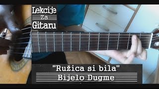 Ružica si bila  B Dugme  fingerstyle lesson [upl. by Nibroc]