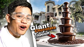 GIANT CHOCOLATE FOUNTAIN sa BG HOUSE [upl. by Nohsyar]