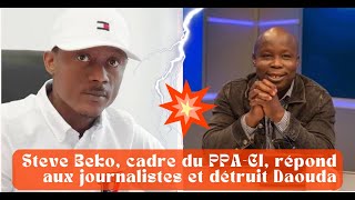 Steve Beko cadre du PPACI répond aux journalistes et détruit Daouda [upl. by Ahsykal]