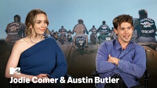 Austin Butler amp Jodie Comer on “The Bikeriders” Frank Ocean amp Music  MTV [upl. by Fotina]