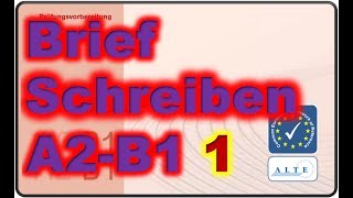 Brief schreiben A2B1 [upl. by Lienet737]