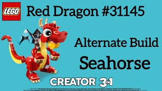 LEGO® 31145 Alternate Build Creator 3in1 Red Dragon Seahorse [upl. by Ellehsim]