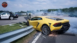 Road Rage Gets Instant Karma Police High Speed Dashcam Moments Youd Think Fake Believe [upl. by Sanfred717]