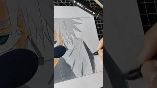 GOJO SATORU DRAWING WITH MARKER drawinganime gojosatorudrawing fpy jujutsukaisen shorts [upl. by Akiem]