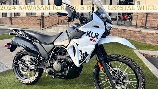 2024 Kawasaki KLR 650 S Reliable DualSport Bike  Pearl Crystal White [upl. by Lodhia961]