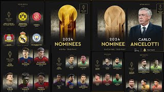 Ballon Dor 2024 Nominees Announced  Performance Of The Nominees In The Year Under Review [upl. by Ninnetta]