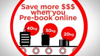 Prebook Your Baggage  airasiacom [upl. by Eiffub]