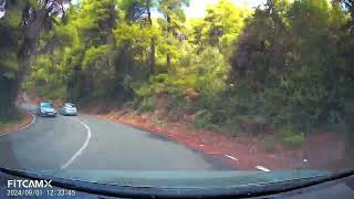 Skopelos center to Mamma Mia Cliff  Road Trip Timelapse [upl. by Eniretac988]