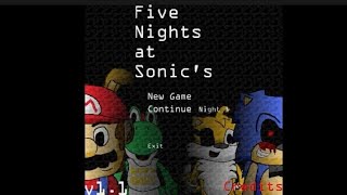 Five Nights at Sonics Android  Night 1 gameplay [upl. by Gilliam]