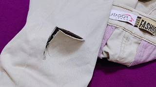 Teach yourself amazing sewing skills to fix an intricate hole in your pants without leaving a trace [upl. by Leiahtan]