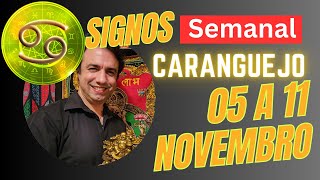 Horóscopo Semanal Signo Caranguejo 05 a 11 Novembro  Trabalho amor e geral [upl. by Anailuy]