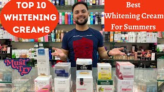 Top 10 Whitening Cream for Summers  Best Whitening Cream 2023 [upl. by Cavan]