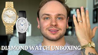 Diamond Watch Unboxings 💎 PASCAL Timeless Diamond Watch amp Oval Bubble Watch Unboxing [upl. by Anujra]