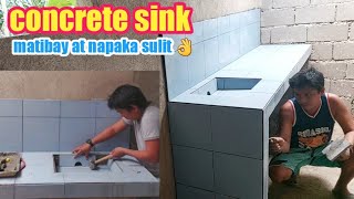 paano mag tiles ng concrete sink gamit ang 30x30 tile [upl. by Laidlaw]