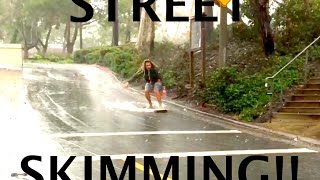 Skimboarding in the Street during a Rainstorm [upl. by Leahcimdivad368]