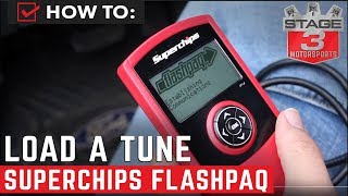 How to Load Tune on SuperChips Flashpaq Handheld Tuner [upl. by Gebelein696]