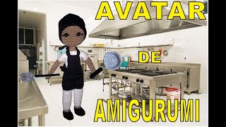 BONECA COZINHEIRAPARTE 2RECEITA DE AMIGURUMI AULA PASSO A PASSO AVATARCOMO FAZER DIYCROCHET [upl. by Ikairik]