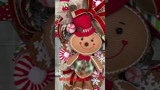 Gingerbread wreath christmas wildflowerla gingerbreaddecor [upl. by Azarcon]