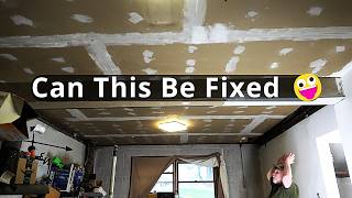 How To Fix Drywall Old Work Mud Tape Patch Fixing Bad Drywall Job [upl. by Nogras]