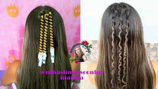 ✨COMO HACER CRESPOS CON ESPIRALES ✨HOW TO MAKE CURLS WITH SPIRALS✨CARA MEMBUAT IKAL DENGANSPIRAL [upl. by Retloc]