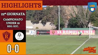 Romulea  Spes Montesacro  HIGHLIGHTS XXII giornata Under 15 Reg Ecc [upl. by Alissa448]