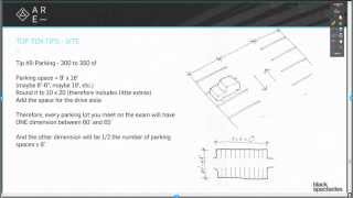 Tip 9 Calculate Parking Lot Square Footage  Top Ten Tips  Architecture Registration Exam ARE [upl. by Namurt957]