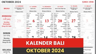 Kalender Bali Oktober 2024 [upl. by Fagaly]