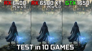 RX 6400 vs RX 6500 XT vs GTX 1650  Test in 10 Games [upl. by Walt]