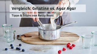 Gelatine vs Agar Agar  Tipps amp Tricks von Betty Bossi [upl. by Ayanet992]