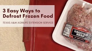 Understanding Thawing 3 Easy Ways to Defrost Frozen Food [upl. by Arymat944]