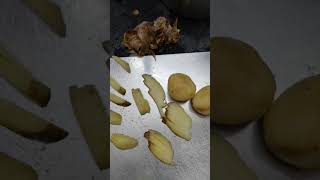 Easy finger chips Boil peel cut amp fry 🤤 [upl. by Ailehs]