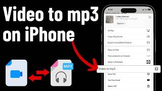 How to Easily Convert Video to Audio on iPhone Video to mp3 [upl. by Perpetua754]