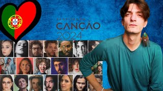 Festival da Canção 2024 All 20 Songs Reaction  Portugal Eurovision 2024 [upl. by Carrick294]