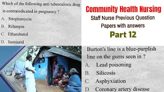 Staff nurse previous question papers with answers Part 12 [upl. by Zelazny]