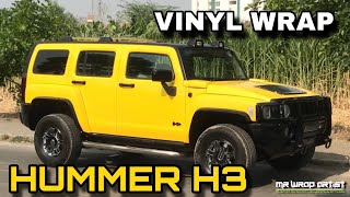 Hummer H3 Gloss Yellow Wrap  Car Wrap Mr Wrap ArtistVinyl Wrap wrap hummer hummerh3 hummerh2 [upl. by Kieffer]