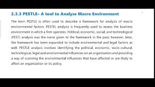 PESTLE ANALYSIS  CHAPTER 2  CA INTER  STRATEGIC MANAGEMENT  IN TANGLISHTAMIL [upl. by Ilowell919]