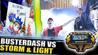 🇧🇷BUSTERDASH VS STORM amp LIGHT  AUTÓGRAFO DO HIRO MORITA BEYBLADE BURST WORLD TOUR PARTE 2 [upl. by Redliw]