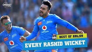 Every one of Rashid Khans 19 wickets  KFC BBL09 [upl. by Ees]