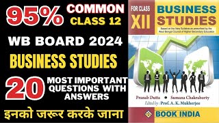 WB Board 2024 Business Studies suggestions for class 12  HS 2024 Business Studies [upl. by Azelea]