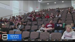 Texas Womans University fans rally for their womens basketball team [upl. by Llerahs]